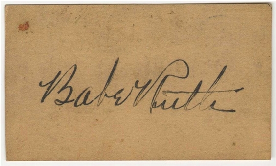 Babe Ruth Signed "American Society of Civil Engineers" Membership Card (JSA)